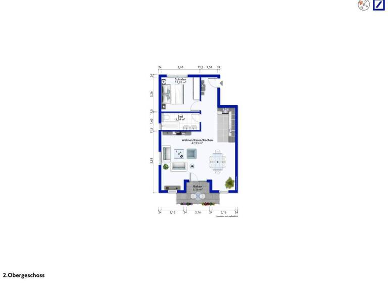 Wohnung zum Kauf 280.000 € 2,5 Zimmer 69 m² 3. Geschoss Leonberg 71229