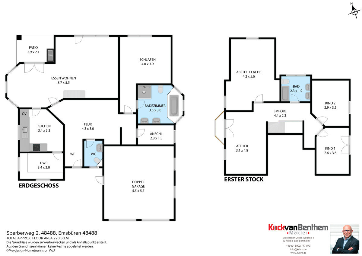 Einfamilienhaus zum Kauf 495.000 € 5 Zimmer 204 m²<br/>Wohnfläche 997 m²<br/>Grundstück Berge Emsbüren 48488