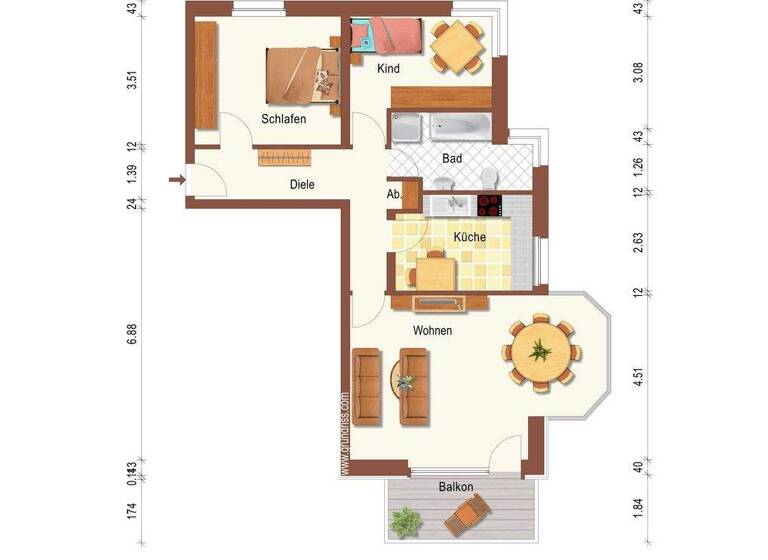 Wohnung zum Kauf provisionsfrei 195.000 € 3 Zimmer 79,7 m² Beckum 59269