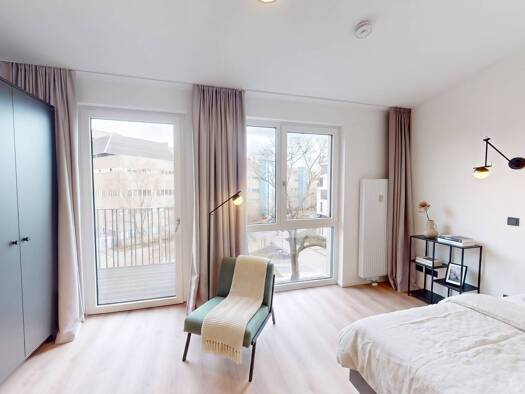 Wohnung zur Miete - Erstbezug 696 € 1 Zimmer 27,9 m² 3. Geschoss frei ab sofort Scharnweberstraße 2 Oberschöneweide Treptow-Köpenick 12459