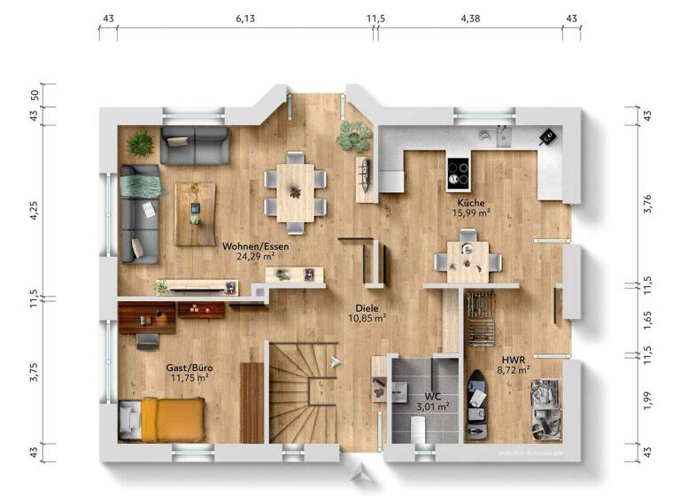Einfamilienhaus zum Kauf provisionsfrei 379.000 € 5 Zimmer 137 m² 355 m² Grundstück frei ab 01.08.2026 Visbek 49429