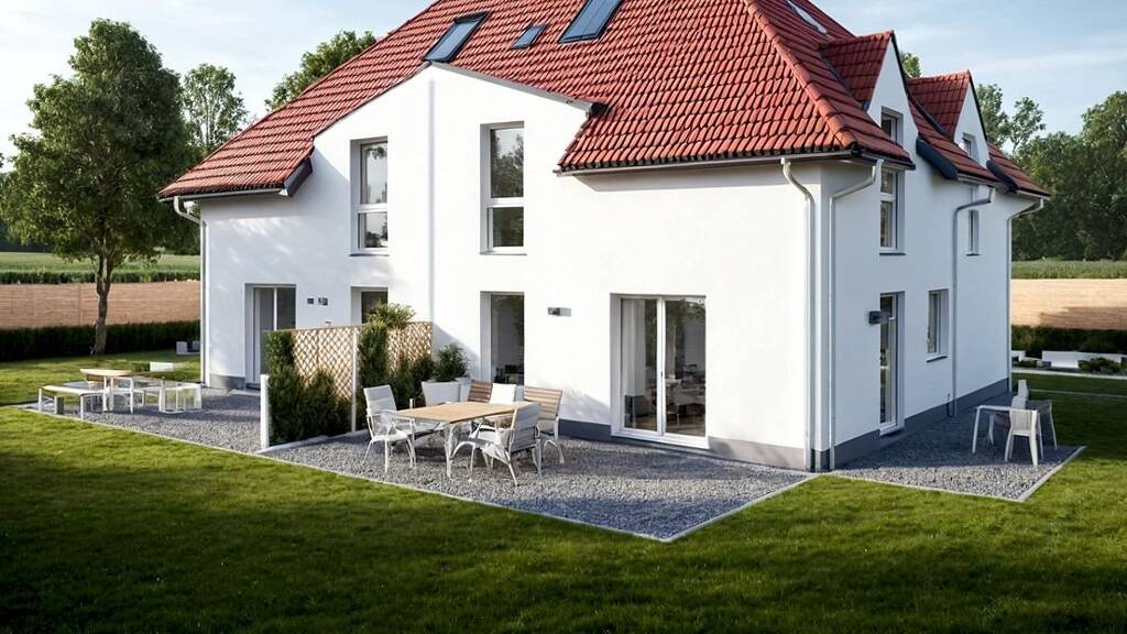 Doppelhaushälfte zum Kauf - Erstbezug 646.000 € 5 Zimmer 137 m² 237,1 m² Grundstück Heinrichsheim Neuburg an der Donau 86633