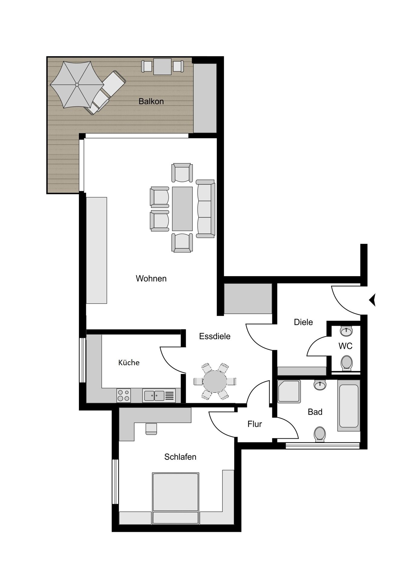 Wohnung zum Kauf 125.000 € 2,5 Zimmer 79,5 m²<br/>Wohnfläche 4.<br/>Geschoss Querenburg Bochum 44801