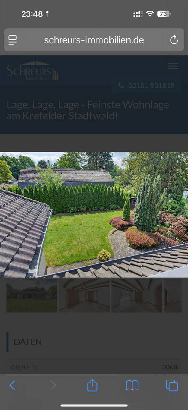 Wohnung zur Miete 995 € 3 Zimmer 100,4 m² 1. Geschoss Hüttenallee 35 Stadtwald Krefeld 47800