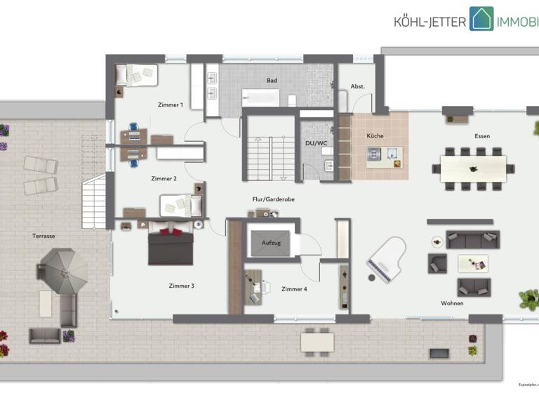 Penthouse zur Miete 2.850 € 5,5 Zimmer 234 m² 4. Geschoss Österberg Tübingen 72074
