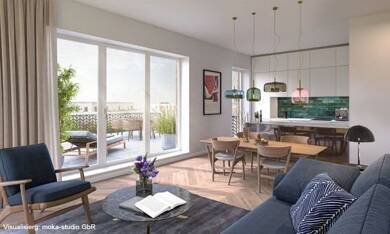 Terrassenwohnung zur Miete - Erstbezug 2.050 € 3 Zimmer 85,4 m² EG frei ab sofort Friedensallee 254d Ottensen Hamburg 22763