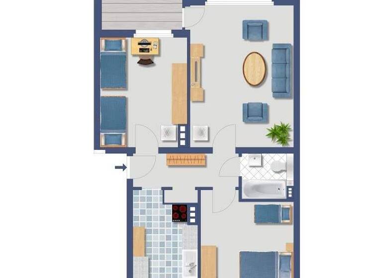 Wohnung zum Kauf provisionsfrei 137.000 € 3,5 Zimmer 71,1 m² Ziegelhorststraße 40a Marxloh Duisburg 47169