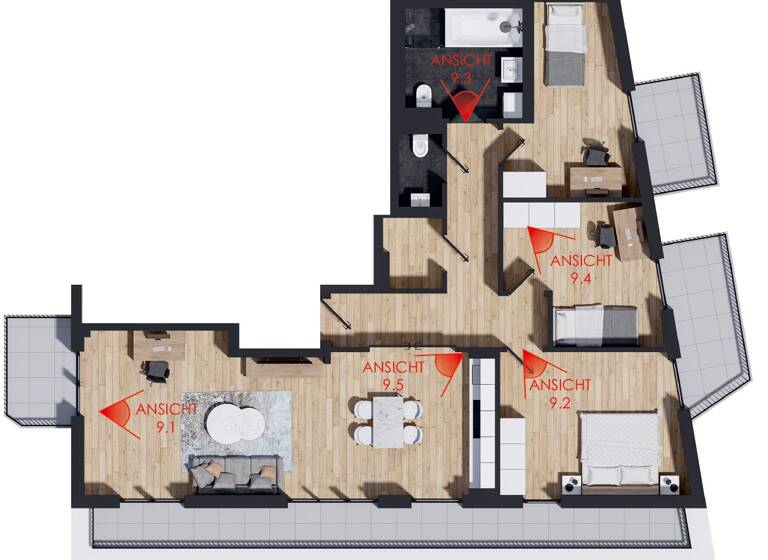 Wohnung zum Kauf provisionsfrei 1.080.000 € 4 Zimmer 100,9 m²<br/>Wohnfläche Dachgeschoss, 3.<br/>Geschoss Planegger Str. 63 Pasing-Obermenzing München 81241
