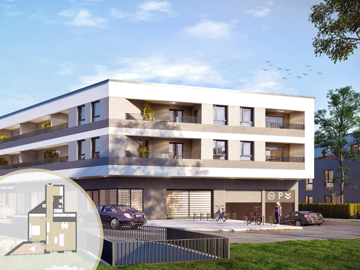 Wohnung zum Kauf - Erstbezug provisionsfrei 399.000 € 2 Zimmer 71,3 m² 2. Geschoss frei ab sofort Im Nex 5 Hattersheim 65795