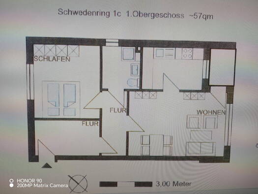 Wohnung zur Miete 712 € 2 Zimmer 57 m² 1. Geschoss frei ab 01.05.2026 Schwedenring 1c Bornhöved 24619