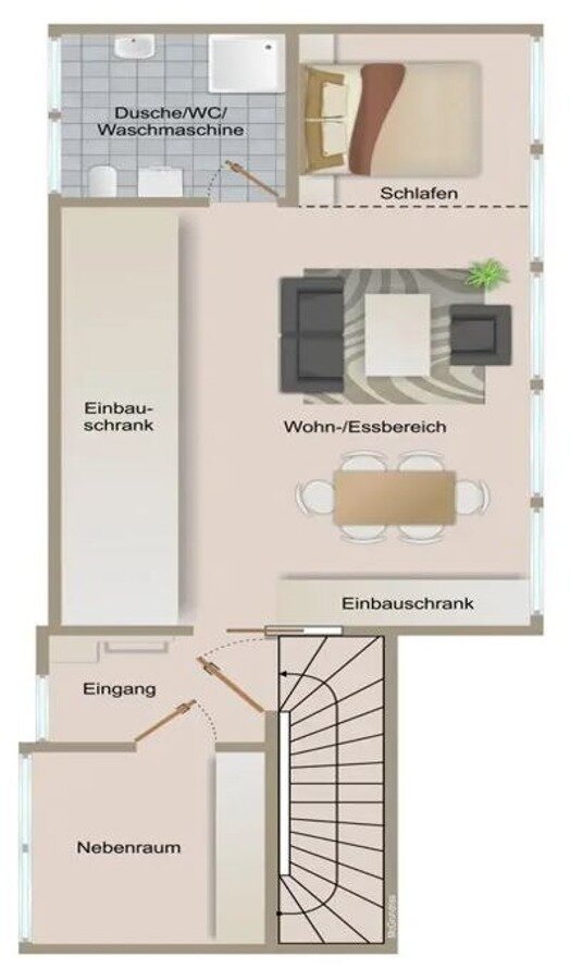 Wohnung zum Kauf 108.000 € 2 Zimmer 32 m²<br/>Wohnfläche 4.<br/>Geschoss Kernstadt - Südost Bruchsal 76646