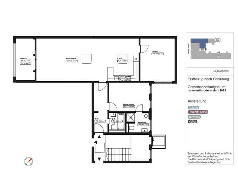 Penthouse zum Kauf 919.000 € 3 Zimmer 102 m²<br/>Wohnfläche Dachgeschoss, 5.<br/>Geschoss ab sofort<br/>Verfügbarkeit Eislebener Str. 3 Charlottenburg Berlin 10789