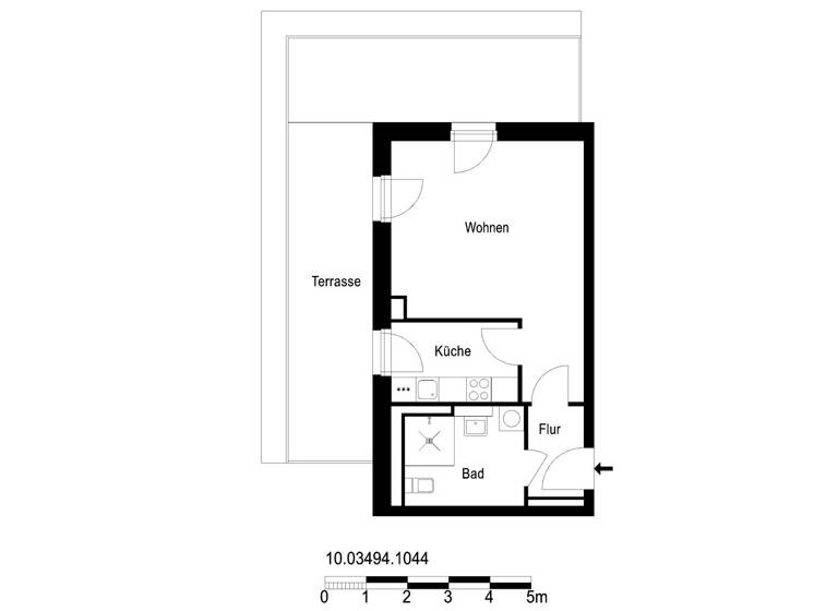 Wohnung zur Miete 617 € 1 Zimmer 42,6 m²<br/>Wohnfläche Dachgeschoss, 5.<br/>Geschoss Beate-Hahn-Straße 16 Heinersdorf Berlin 13089