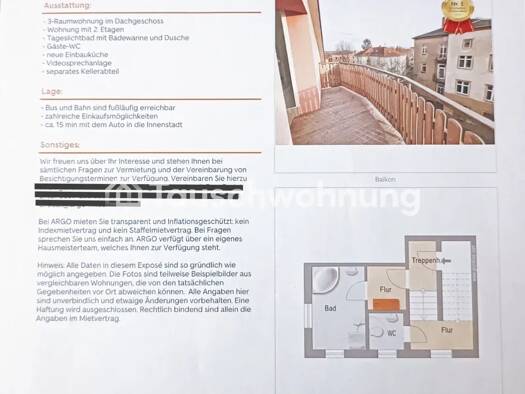Wohnung zur Miete Tauschwohnung 1.089 € 3 Zimmer 87 m² 2. Geschoss Löbtau-Nord Ortsamtsbereich Cotta 01159