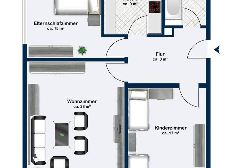 Wohnung zum Kauf 289.000 € 3 Zimmer 83,5 m² 1. Geschoss Lichtental Baden-Baden 76534