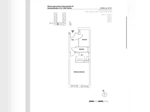 Wohnung zur Miete nur mit Wohnberechtigungsschein Tauschwohnung 428 € 2 Zimmer 46 m² 2. Geschoss Spandau Spandau 13587
