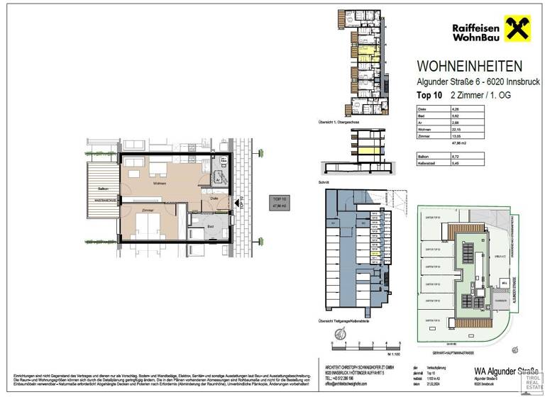 Wohnung zum Kauf - Erstbezug provisionsfrei 492.800 € 2 Zimmer 48 m² 1. Geschoss Amras Innsbruck 6020