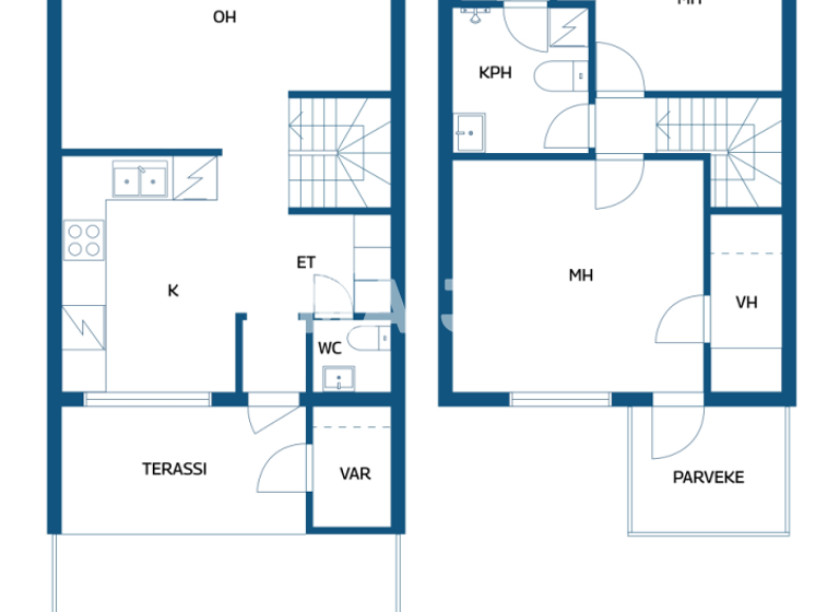 Reihenmittelhaus zum Kauf 104.000 € 3 Zimmer 78 m² 5.420 m² Grundstück Litmasenkaari 3 Kuopio 70820