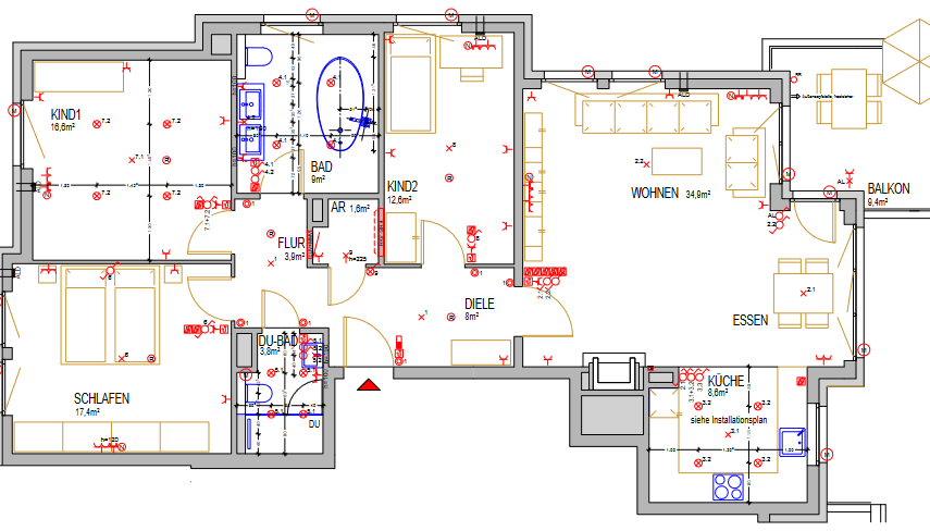 Wohnung zur Miete 700 € 4 Zimmer 119 m²<br/>Wohnfläche ab sofort<br/>Verfügbarkeit Steubenstraße 11 Kurpark Wiesbaden 65189