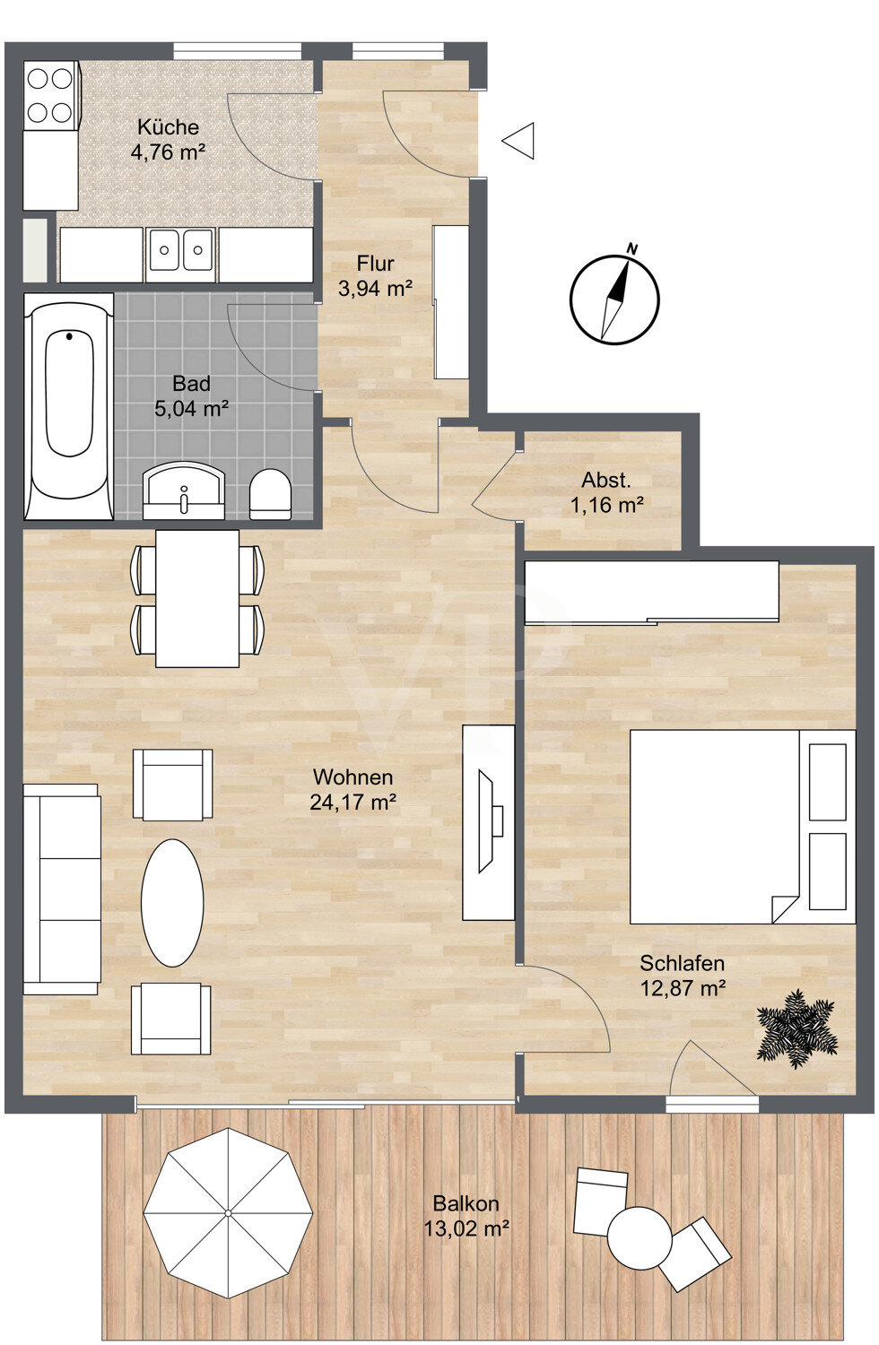 Wohnung zum Kauf 430.000 € 2 Zimmer 58,5 m²<br/>Wohnfläche Freiham München 81249