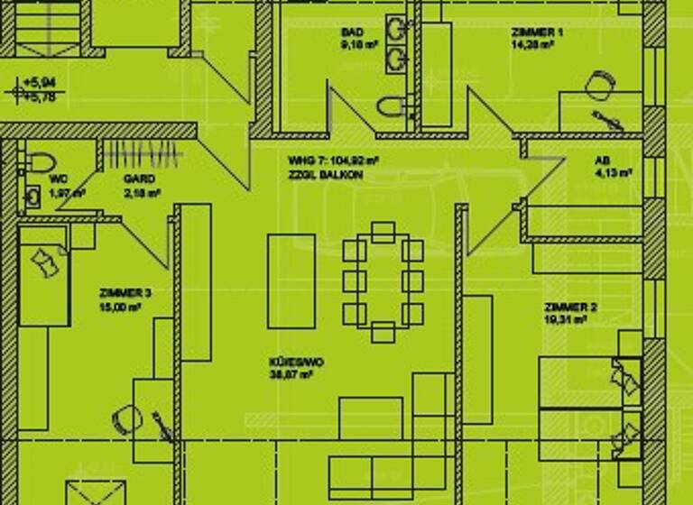Wohnung zum Kauf 486.486 € 4 Zimmer 106,9 m² Baierbach 84171