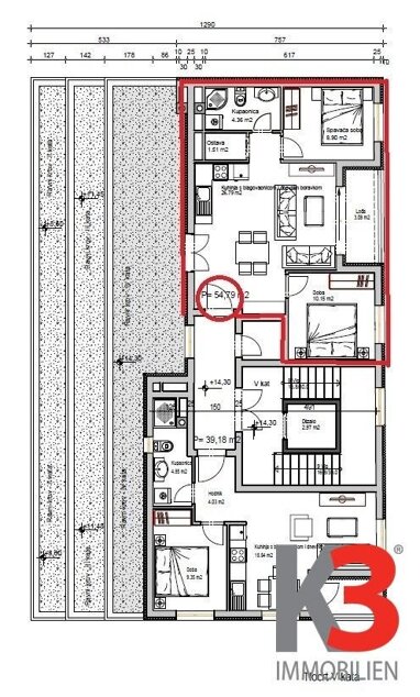 Wohnung zum Kauf 208.202 € 2 Zimmer 54,8 m² 5. Geschoss Pula 52100