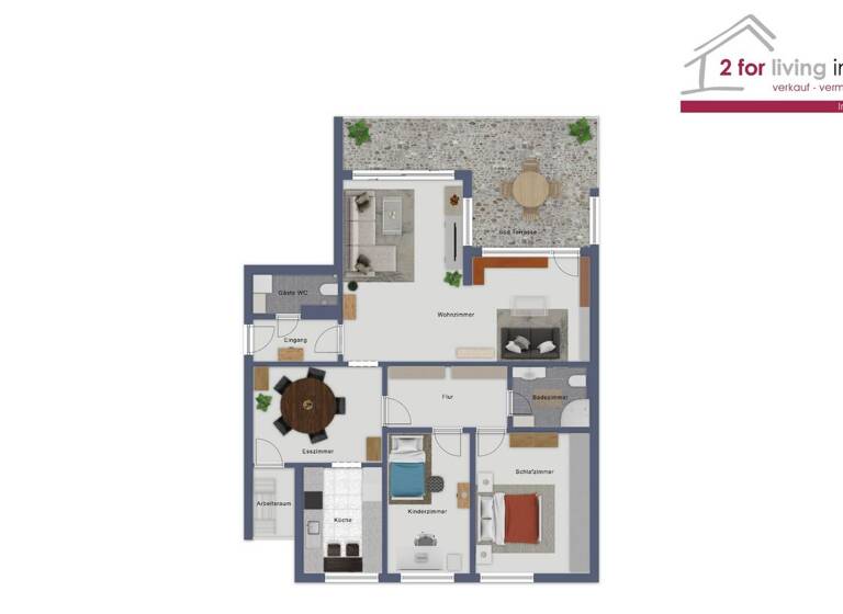 Terrassenwohnung zum Kauf 229.000 € 4,5 Zimmer 99,1 m² 4. Geschoss Altschermbeck Schermbeck 46514