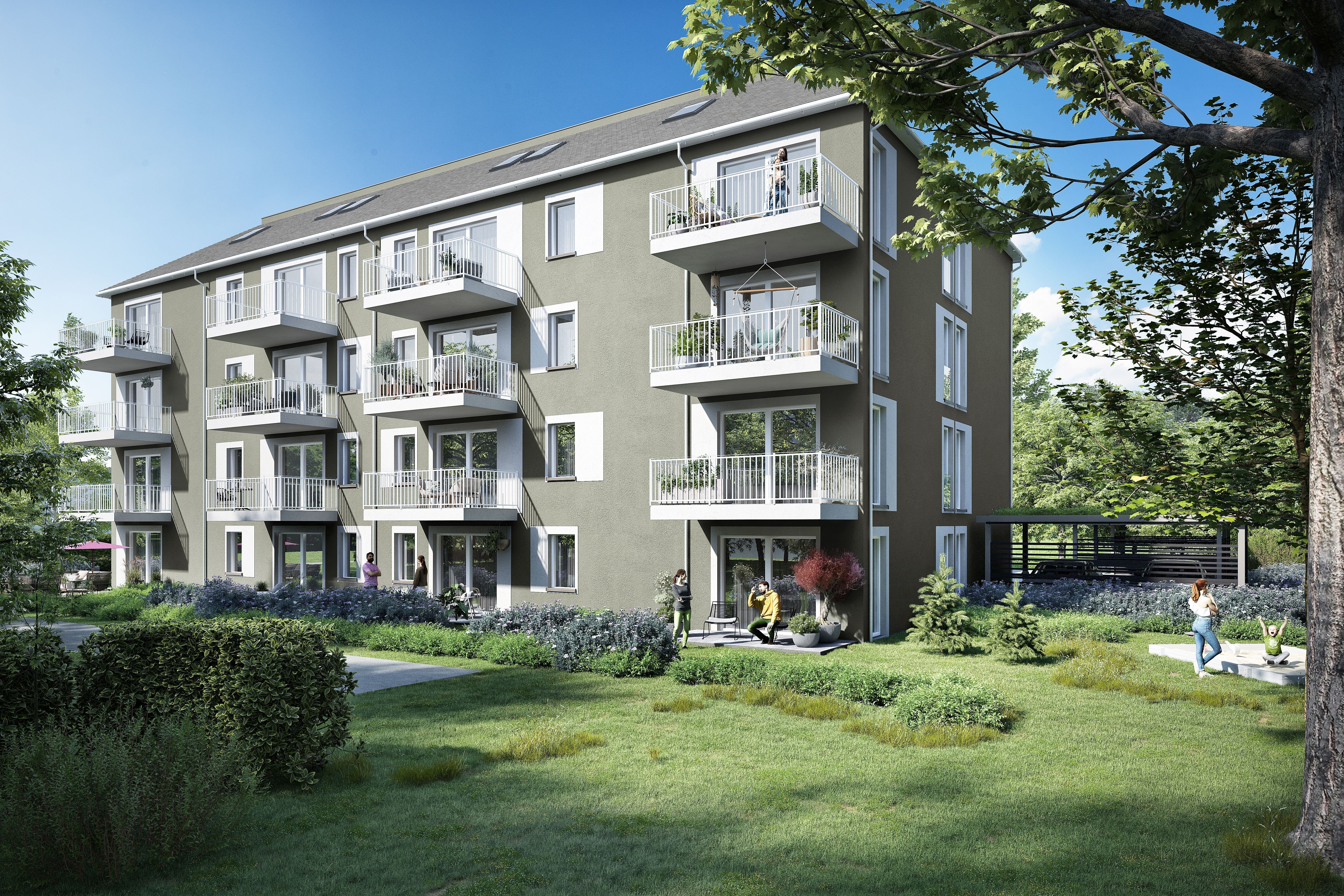 Terrassenwohnung zum Kauf provisionsfrei 338.305 € 2 Zimmer 61,5 m²<br/>Wohnfläche EG<br/>Geschoss ab sofort<br/>Verfügbarkeit Klotzsche (Königswald-Nord) Dresden 01109