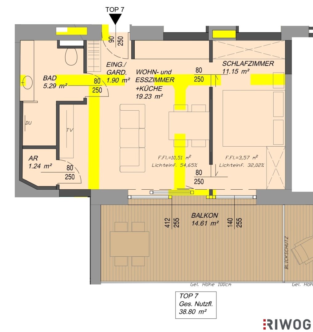 Wohnung zum Kauf 260.000 € 2 Zimmer 38,8 m²<br/>Wohnfläche 1.<br/>Geschoss Wien 1130