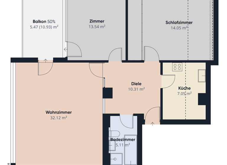 Wohnung zum Kauf 299.000 € 3 Zimmer 89,9 m² 4. Geschoss frei ab sofort Koburger Straße 48 Connewitz Leipzig 04277