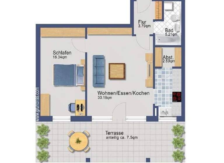 Wohnung zum Kauf 375.000 € 2 Zimmer 65,6 m² West Landshut-West 84034