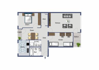 Wohnung zum Kauf provisionsfrei 263.900 € 3 Zimmer 100 m² 1. Geschoss Diepenbeekallee 2 Weiden Köln 50858