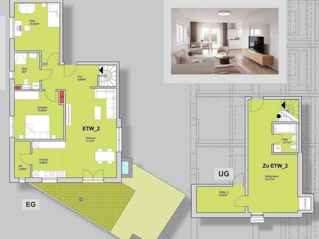 Terrassenwohnung zum Kauf - Neubau provisionsfrei 665.000 € 4 Zimmer 128 m² EG frei ab sofort Schniegling Nürnberg 90427