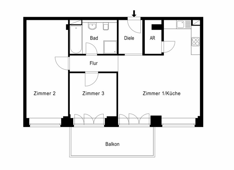 Wohnung zum Kauf provisionsfrei 529.000 € 3 Zimmer 81 m²<br/>Wohnfläche 3.<br/>Geschoss ab sofort<br/>Verfügbarkeit Billy-Wilder Promenade 17 Lichterfelde Berlin 14167
