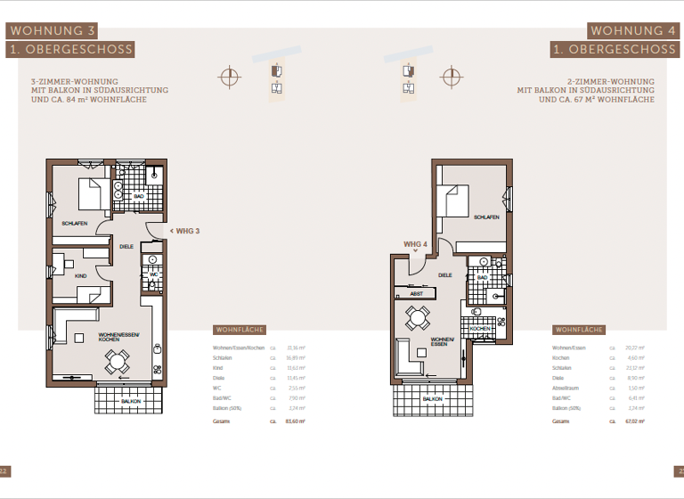 Wohnung zum Kauf - Erstbezug 494.000 € 3 Zimmer 83,6 m² 1. Geschoss Sickenhausen Reutlingen-Sickenhausen 72768