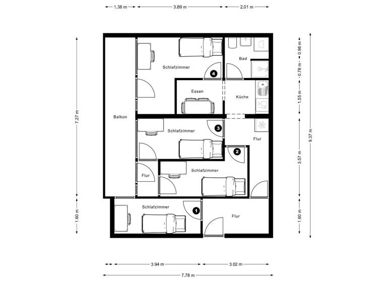 Wohnung zur Miete 570 € 1 Zimmer 27 m²<br/>Wohnfläche 1.<br/>Geschoss ab sofort<br/>Verfügbarkeit Wiener Straße 73 Oberrad Frankfurt am Main 60599