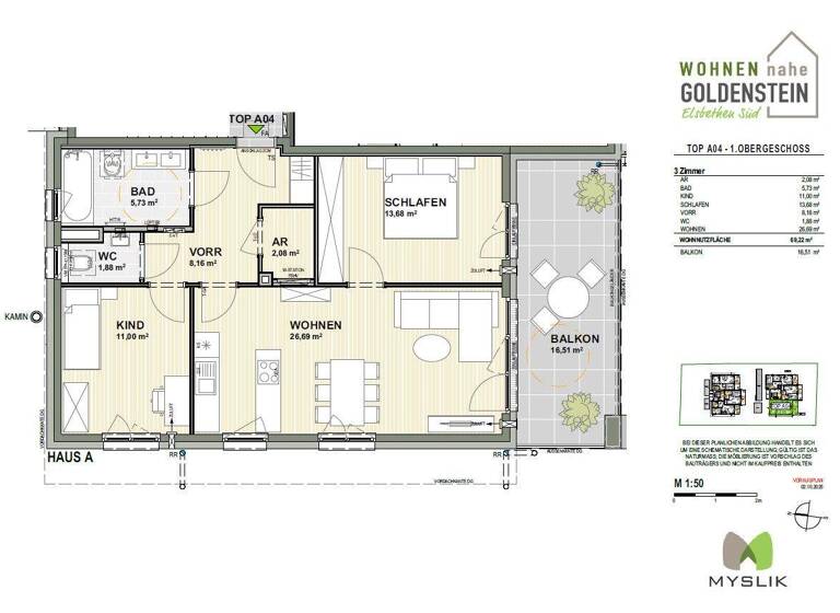 Wohnung zum Kauf 439.800 € 3 Zimmer 69,2 m² Elsbethen 5061