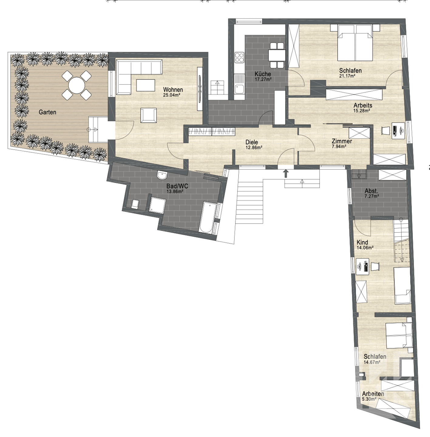 Reihenmittelhaus zum Kauf 279.000 € 7 Zimmer 195 m²<br/>Wohnfläche 38 m²<br/>Grundstück Neindorf Wolfsburg 38446