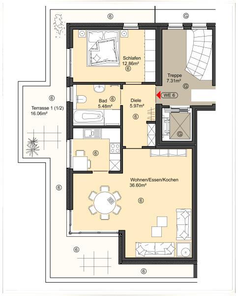 Wohnung zum Kauf 289.000 € 2 Zimmer 77 m²<br/>Wohnfläche Soest Soest 59494