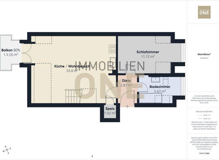 Wohnung zum Kauf 180.000 € 2,5 Zimmer 58,4 m² 2. Geschoss Undorf Nittendorf / Undorf 93152