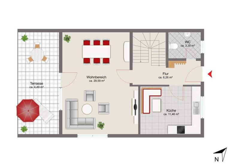Reihenendhaus zum Kauf 695.000 € 3,5 Zimmer 106,3 m² 268 m² Grundstück Ramersdorf-Perlach München 81739