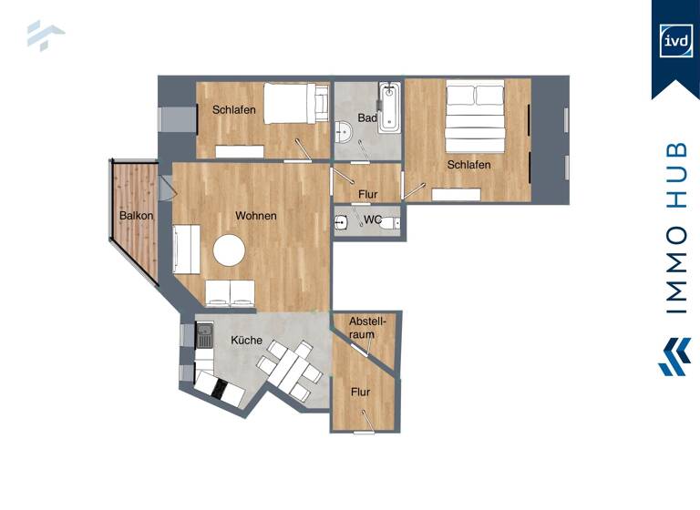 Wohnung zum Kauf 280.000 € 3 Zimmer 84,1 m²<br/>Wohnfläche Dachgeschoss, 5.<br/>Geschoss Zentrum-Süd Leipzig 04107