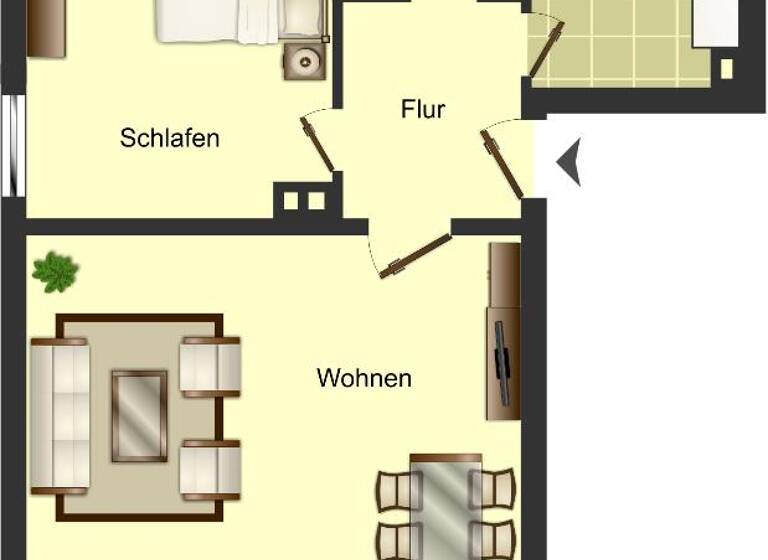 Wohnung zur Miete 499 € 2 Zimmer 53 m² EG frei ab 29.05.2026 Wagenfeldstraße 15 Stadt Ibbenbüren 49477