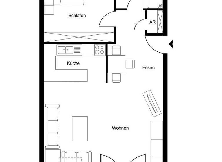 Wohnung zum Kauf 199.000 € 2 Zimmer 66,9 m²<br/>Wohnfläche Dachgeschoss, 4.<br/>Geschoss Rommelsbach Reutlingen / Rommelsbach 72768