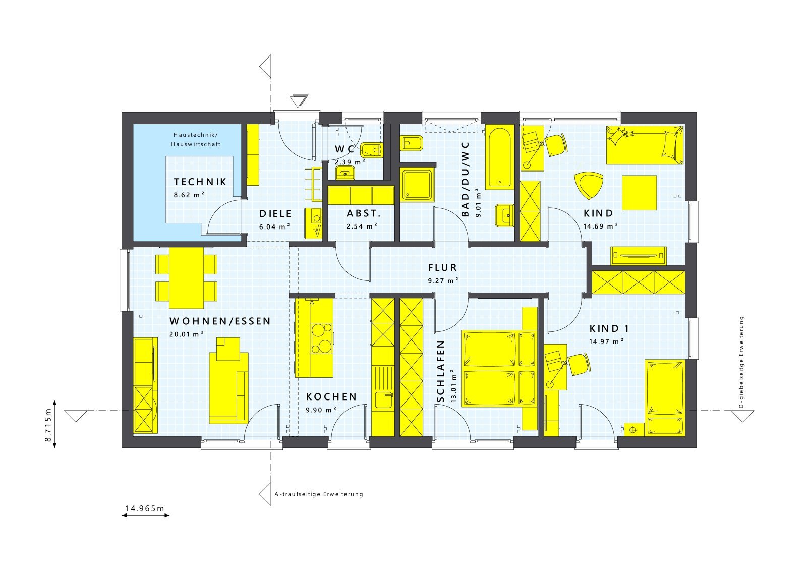 Bungalow zum Kauf 434.668 € 4 Zimmer 110 m²<br/>Wohnfläche 1.150 m²<br/>Grundstück Prenzlau Prenzlau 17291