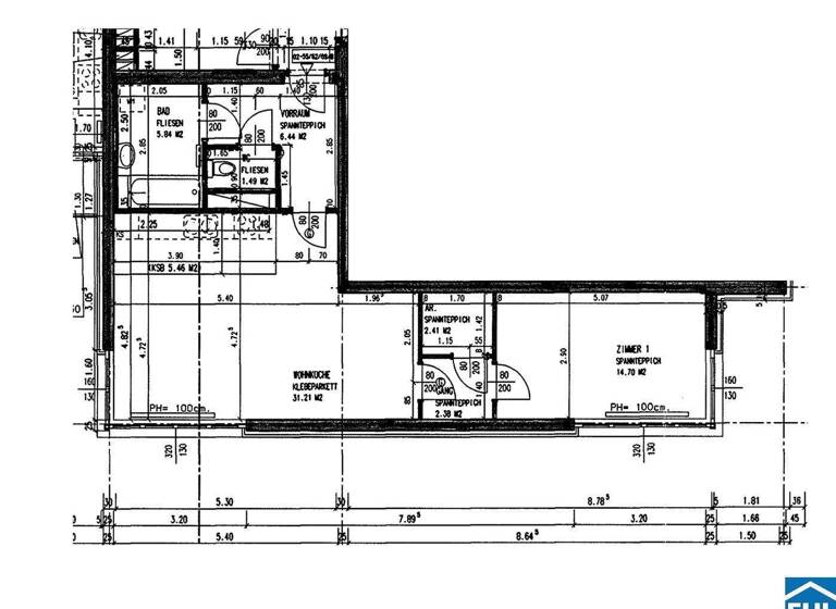 Wohnung zum Kauf 299.000 € 2 Zimmer 64,5 m² 13. Geschoss Forsthausgasse Wien 1200
