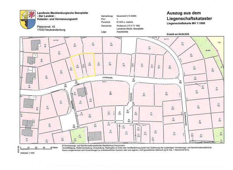 Grundstück zum Kauf 134.080 € 838 m² Grundstück Neuendorf Wulkenzin 17039