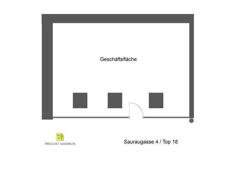 Büro zur Miete 265 € 1 Zimmer 32,6 m² Bürofläche Sauraugasse 4 Leoben 8700
