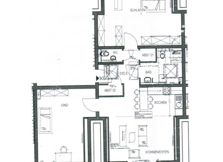 Wohnung zur Miete - Erstbezug 1.220 € 3 Zimmer 79 m² frei ab sofort Innenstadt Reutlingen 72764