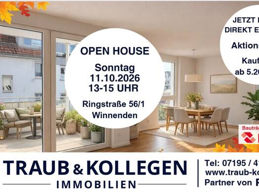 Wohnung zum Kauf - Erstbezug provisionsfrei 520.000 € 4 Zimmer 98,2 m² Ringstraße 56 Winnenden Winnenden 71364